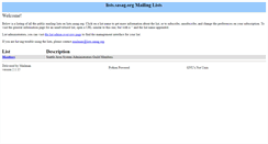 Desktop Screenshot of lists.sasag.org